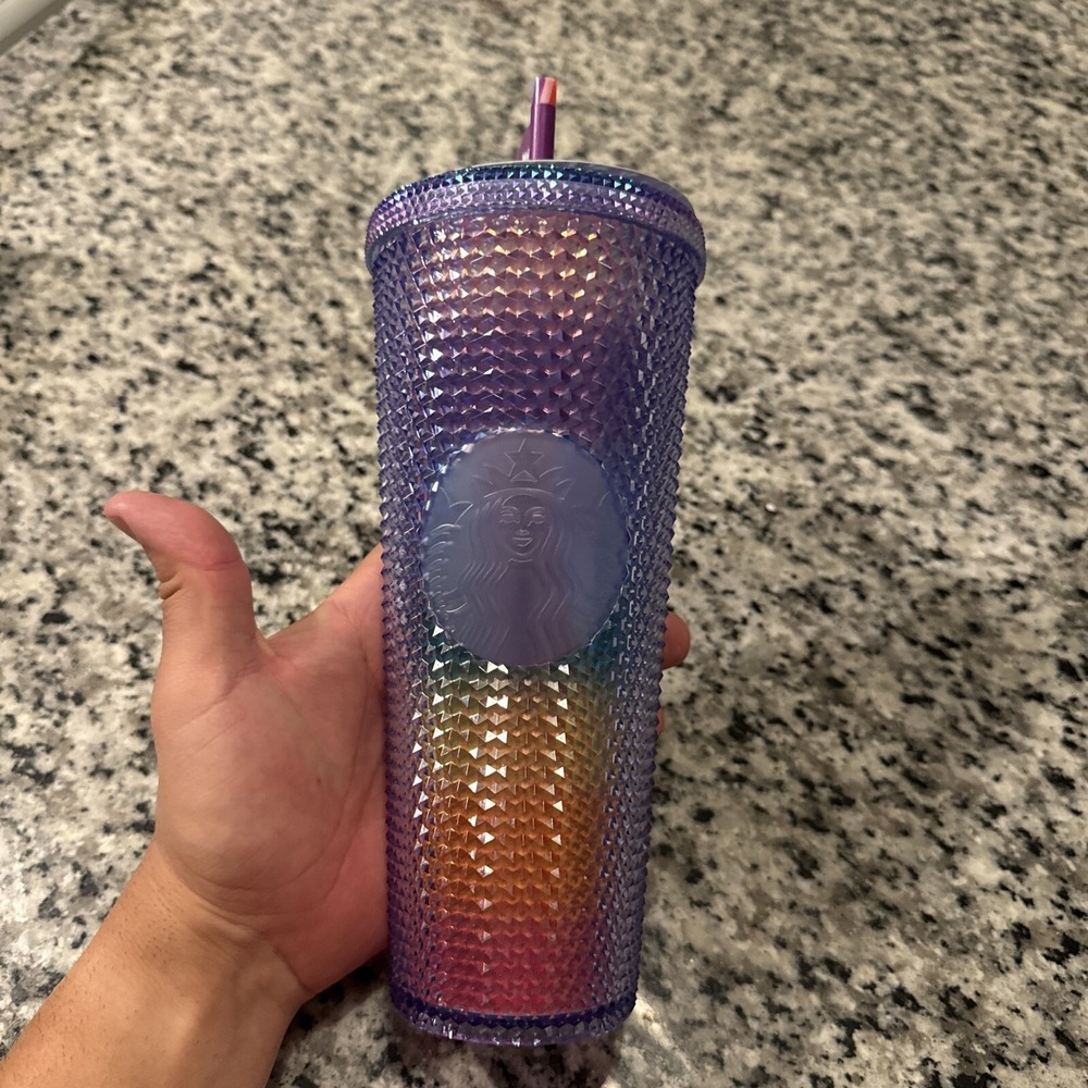 Starbucks Summer 2024 Sofie Birkin Rainbow Pride Cupid Studded Venti Tumbler NWT